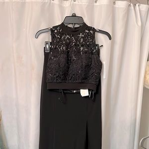 Beautiful 2 piece black prom/party dress